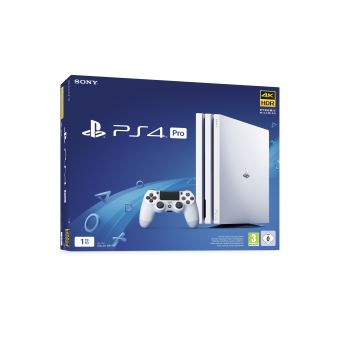 Sony PlayStation 4 Pro - Console de jeux - 4K - HDR - 1 To HDD - Blanc glacier