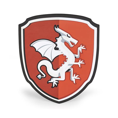 Papo Multicolore Déguisement Bouclier Chevalier Dragon