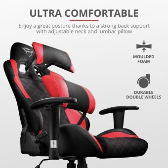 Siège Gaming Trust Gaming GXT 707R Resto Noir et rouge