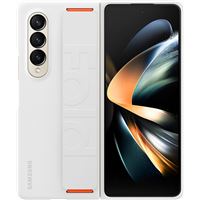 Coque en silicone avec lanière pour Samsung Galaxy Z Fold 4 Blanc