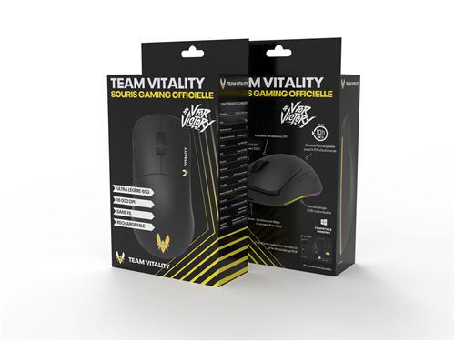 Souris De Jeu Sans Fil Tri-mode 12000 DPI - Connexion Filaire/2.4G/BT, Ergonomique, RGB, Batterie Durable, Jaune