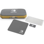 Coque semi-rigide Gris et Jaune plus Film de protection et Chiffon de nettoyage pour Nintendo Switch Lite