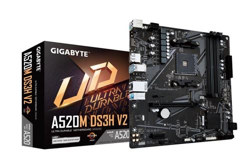 Carte mère Gigabyte A520M DS3H V2 micro ATX Socket AM4 Chipset AMD A520