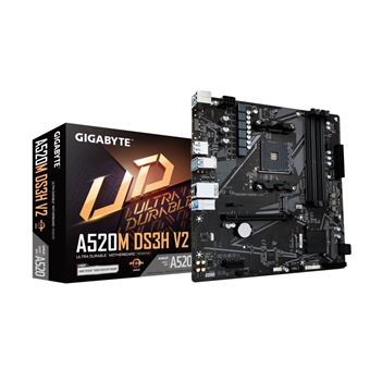 Carte mère Gigabyte A520M DS3H V2 micro ATX Socket AM4 Chipset AMD A520 - 1