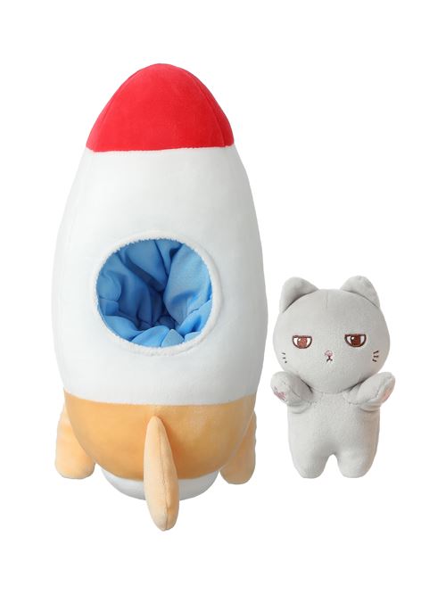 Animal en peluche Miniso Space serie Fusée avec chaton