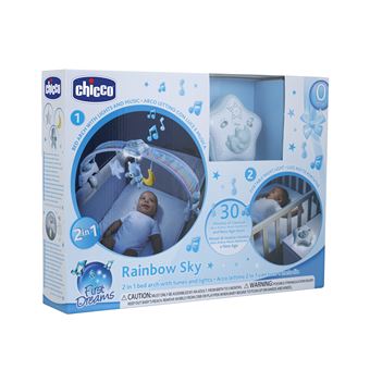 Arche de lit Chicco Arc-en-ciel avec veilleuse lumineuse Bleu