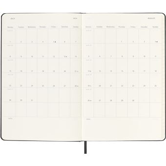 Agenda civil semainier Moleskine Horizontal Grand Format Noir