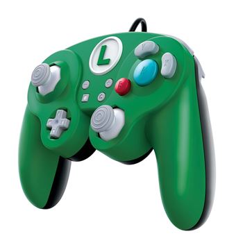 Manette Nintendo Switch filaire PDP Smash Pad Pro Luigi Edition