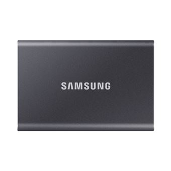 Samsung T7 MU-PC2T0T - SSD - verschlüsselt - 2 TB - extern (tragbar) - USB 3.2 Gen 2 (USB-C Steckverbinder) - 256-Bit-AES - Titan Gray - 1