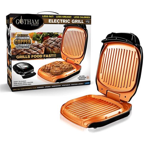 Grille viande Linvingstone Appareil &eacute;lectrique et antiadh&eacute;rent 900 W Noir et Orange