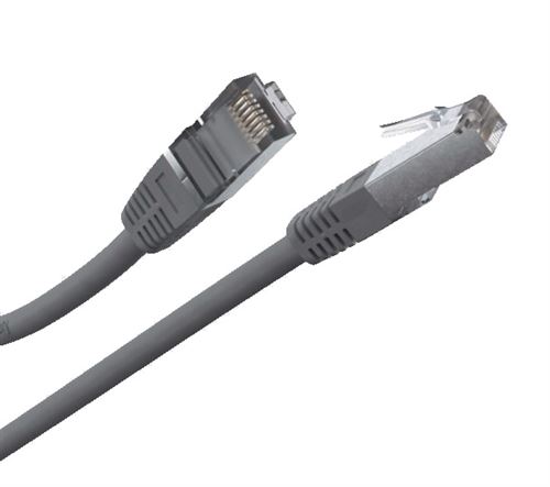 Linéaire RJ-45 Set – Cat 6 Ethernet-Kabel – 8 Stück – 0,3 m – Grau