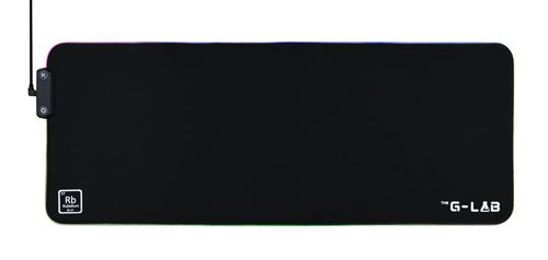 Tapis de souris Gaming RVB XXL The G-Lab Pad Rubidium Noir