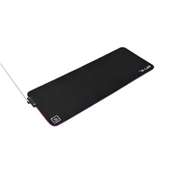 Tapis de souris Gaming RVB XXL The G-Lab Pad Rubidium Noir