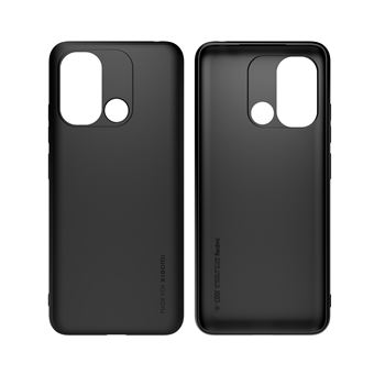 Pack Coque Made For Xiaomi TPU Noir + Verre trempé Transparent pour Redmi Note 12C