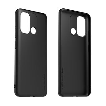 Pack Coque Made For Xiaomi TPU Noir + Verre trempé Transparent pour Redmi Note 12C