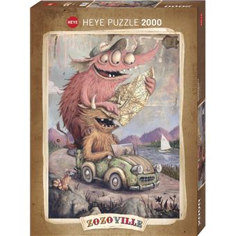 Puzzle 2000 pieces HEYE Road Trippin'' artiste ZozovilleDimensions puzzle monte : 68 x 96 cm Label environnemental FSC assure la production / produit a base de bois respectent les procedures sur la gestion durable des forets