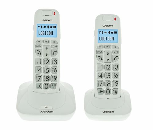 Téléphone fixe sans fil Logicom Confort 250 Blanc + Combiné supplémentaire
