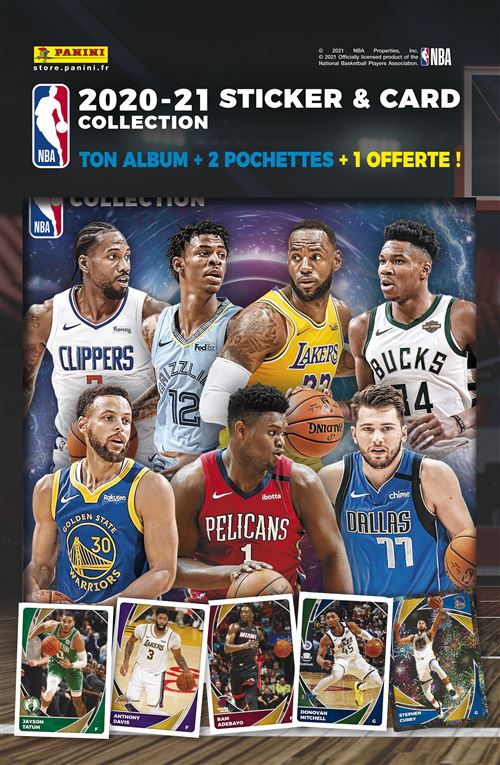 Album Panini 3 pochettes NBA 2020 2021