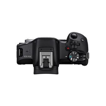 Canon EOS R50 - Appareil photo numérique - sans miroir - 24.2 MP - APS-C - 4K / 30 pi/s - corps uniquement - Wi-Fi, Bluetooth - noir