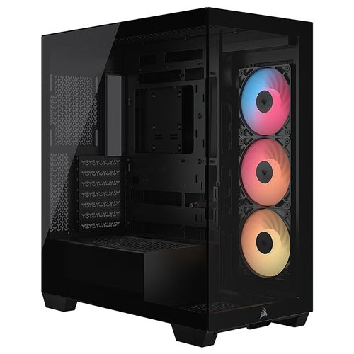Boîtier PC gaming Corsair 3500X RS-R moyen tour noir ARGB avec panneau latéral verre trempé
