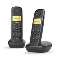 Gigaset A270 Duo - Téléphone sans fil avec ID d'appelant - DECT\GAP - noir + combiné supplémentaire