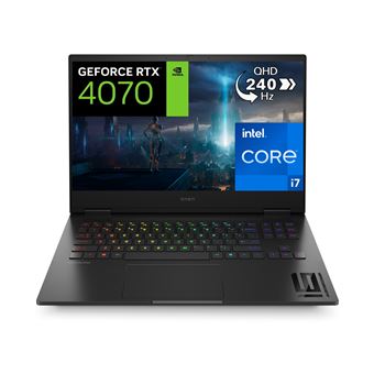 PC Portable Gaming HP Omen 16 wf0149nf 16 1 G SYNC QHD 240Hz Intel Core i7 32 Go RAM 1 To SSD Nvidia GeForce RTX 4070 TGP 140W Noir Celeste