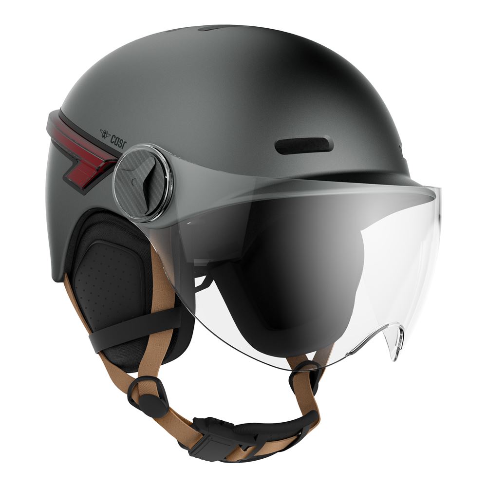 Casque vélo et trottinette avec LED Casr Glow Anthracite mat L