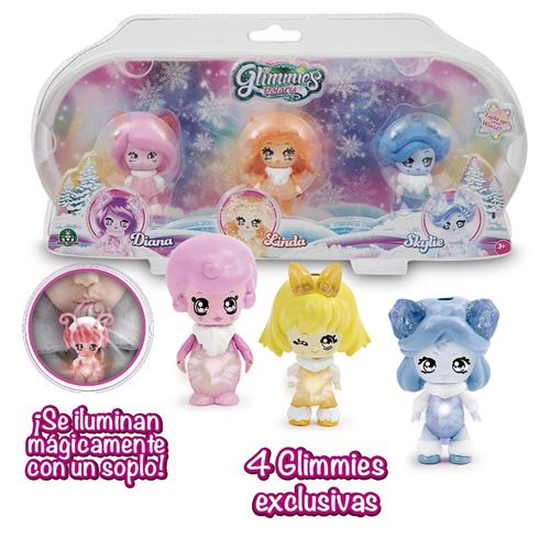 Blister de 3 figurines Glimmies Polaris Modèle aléatoire