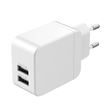 Chargeur secteur double USB Type A 2.4A Wefix Blanc