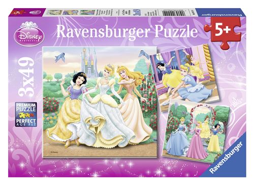 Puzzles 3 X 49 Pièces Ravensburger Rêves De Princesses Disney Princesses