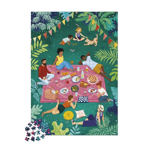 Puzzle 1000 pi èces : Pique nique Entre Amis Juratoys Janod - vue 3