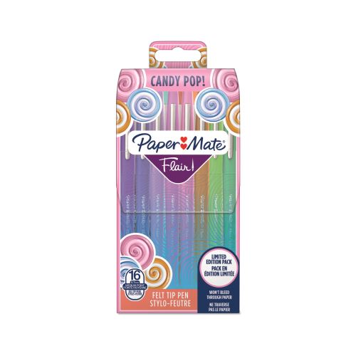 Paper Mate Flair Candy Pop Etui Pack16 Viltstiften