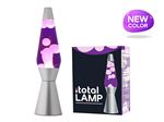 Lampe à poser Itotal Lave à base argentée Liquide Violet et Blanc 30 W