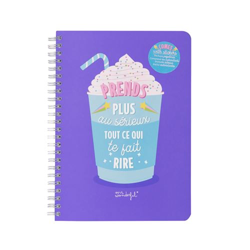 Cahier petit format Mr. Wonderful Prends au sérieux tout ce qui te fait rire