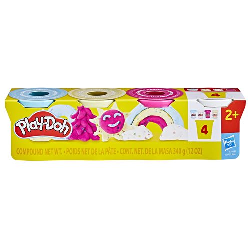 Play Doh Pack de 4 Pots de pâte à Modeler confettis Activité Manuelle et Créations Pour Filles et Garçons à Partir de