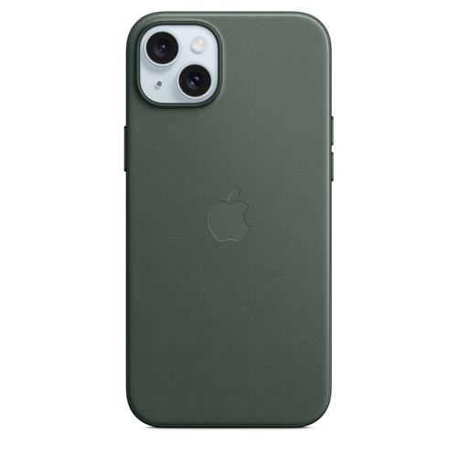 Apple Coque en tissage fin avec MagSafe pour iPhone 15 Plus Chêne vert