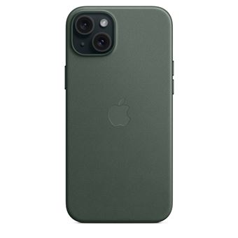 Coque en tissage fin avec MagSafe pour iPhone 15 Plus Chêne vert