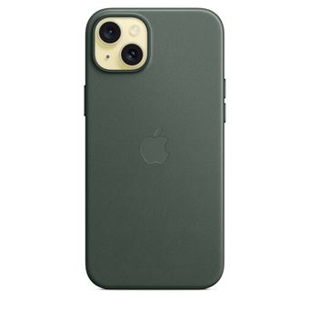 Coque en tissage fin avec MagSafe pour iPhone 15 Plus Chêne vert