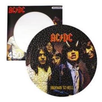 Puzzle 450 pieces rond AC/DC Highway To Hell de la marque Aquarius - Dimensions du puzzle monte : 30 x 30 cm