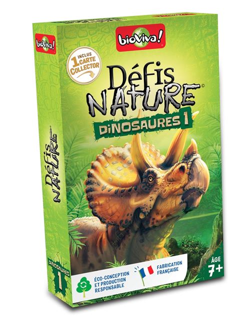 Jeu de cartes Bioviva Défis Nature Dinosaures 1 version 2022