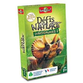 Jeu de cartes Bioviva Défis Nature Dinosaures 1 version 2022