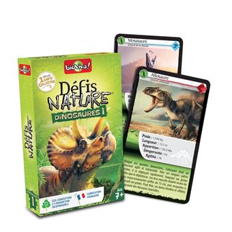 Jeu de cartes Bioviva Défis Nature Dinosaures 1 version 2022