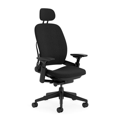 Chaise de Bureau Steelcase Leap avec appui-tête Noir