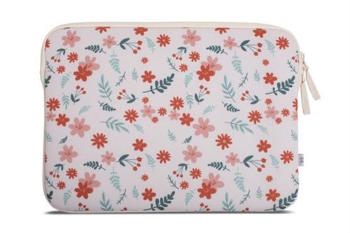Housse MW pour MacBook Pro et Air 13 (USB-C) Basics Eco Flower Bomb Rouge Blanc et Vert