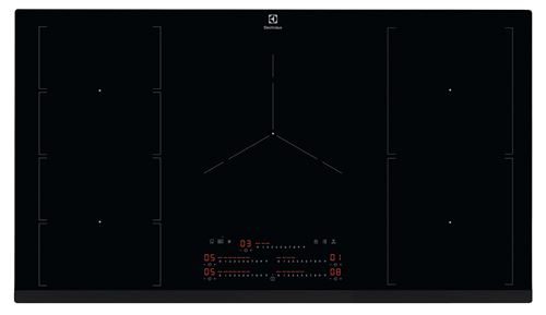 Electrolux Noir Table Induction Série 600 Flex - Gamme:flexibridge - Technologie De Chauffe De La Table:induction - Largeur (Mm):910 - 5 Foyers - Zone Gauche En Surface De Cuisson Totale - Zone Modulable Droide (L X L):22.3X22 - Zone Modulable Gauche (L X