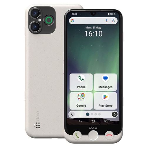 DORO Aurora A30 - 4G smartphone - double SIM - RAM 6 Go / Mémoire interne 128 Go - microSD slot - Écran LCD - 6.1 - 1560 x 720 pixels (60 Hz) - rear camera 50 MP - front camera 5 MP