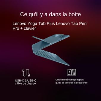 Tablette Tactile Lenovo Yoga Tab Plus 12,7" Wifi 256 Go Bleu