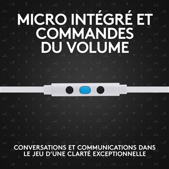 Ecouteurs intra-auriculaires Gaming filaires Logitech G333 K/DA Blanc