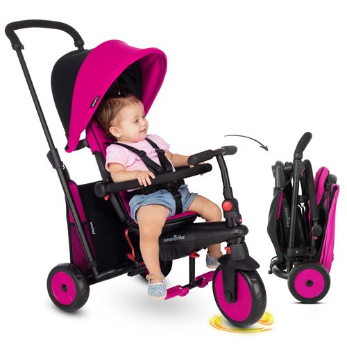Tricycle évolutif pliable 6 en 1 Smartrike STR 3 Rose