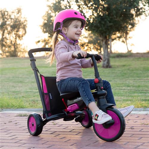 Tricycle Pliable Velo Poussette Smart Trike Tricycle évolutif Pliable En  SmarTrike STR3 Rose Tricycles